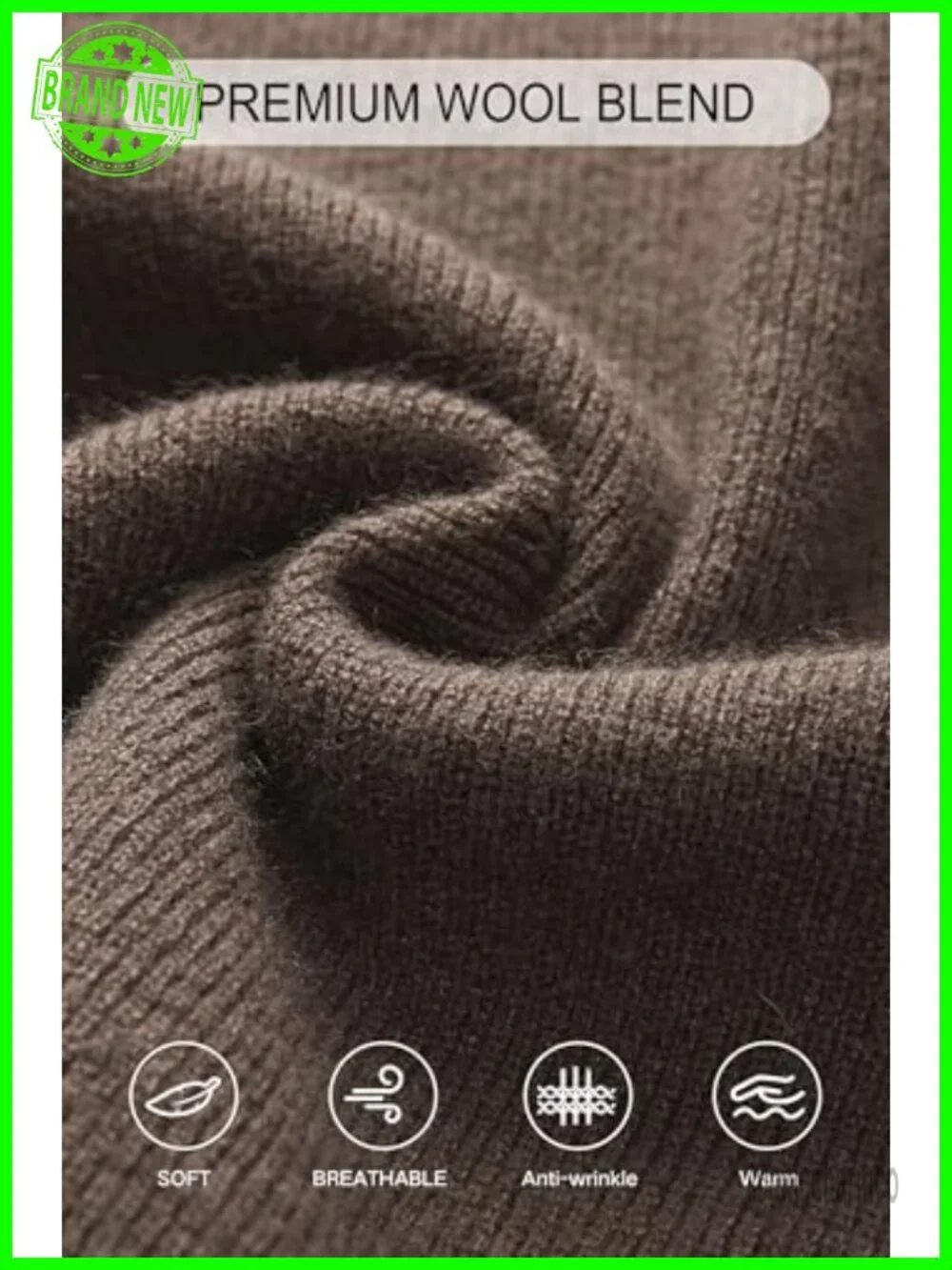 Wool Blend Mock Neck Sleeveless Turtleneck Sweater Vest Business Casual